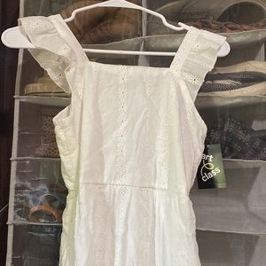 Girls white eyelet maxi dress